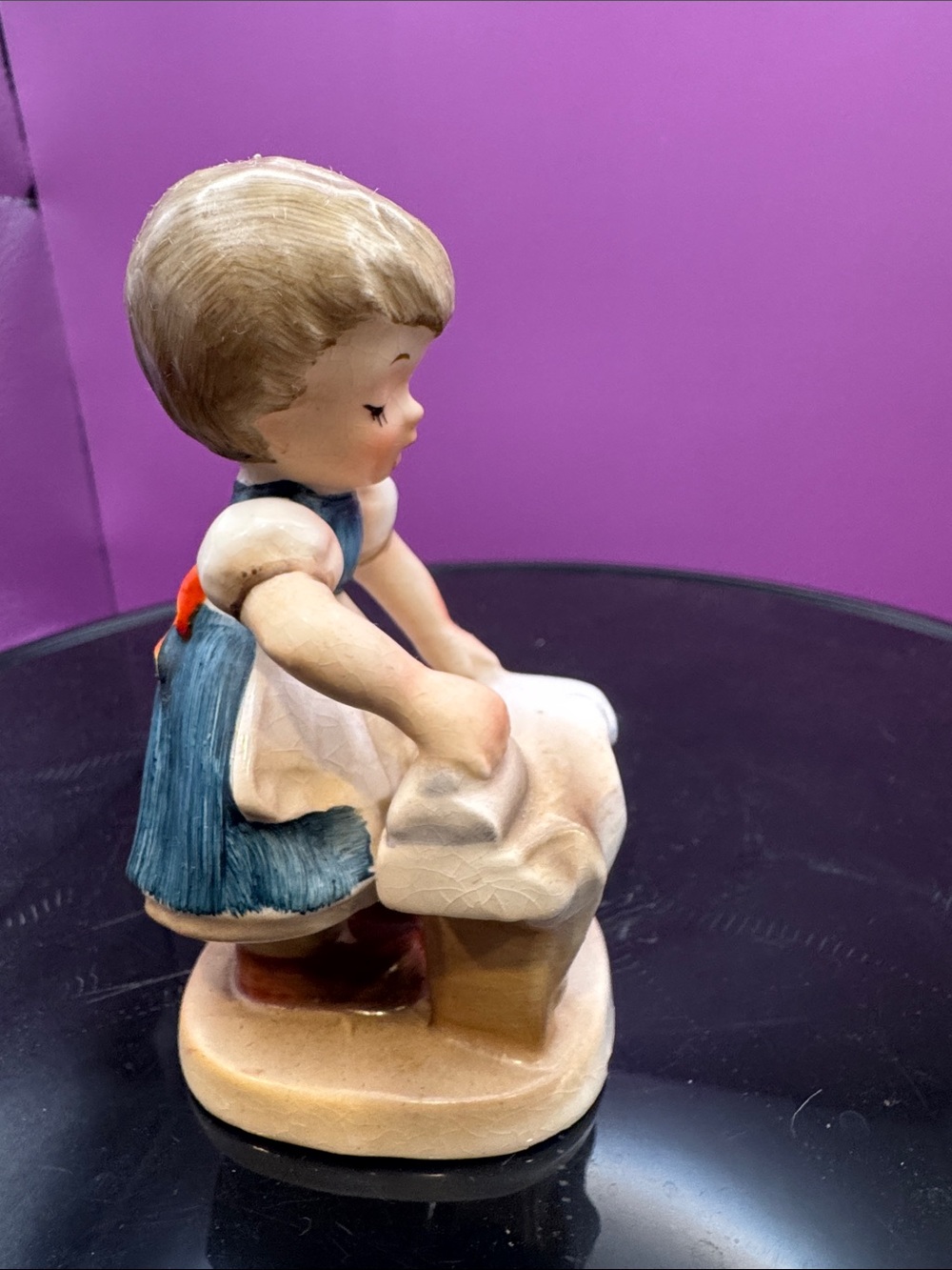 Vintage Napco Japan Girl Ironing Figurine 1960s - Picture 3 of 5
